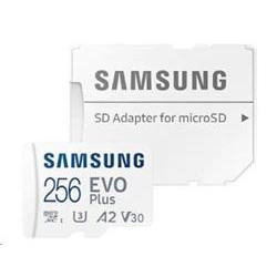 Samsung paměťová karta 256GB EVO Plus micro SDXC + SD adaptér