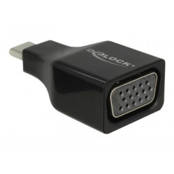 Delock - Externí video adaptér - USB-C - VGA - černá