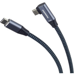 USB 3.2 GEN 2 3A 60W 1m, USB-C zahnutý kabel ( USB 3.2 GEN 2 3A 60W 20Gbit s ) bavlněný oplet 1m