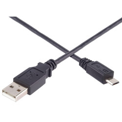 PremiumCord Kabel micro USB 2.0, A-B 1,8m s dlouhým micro USB konektorem