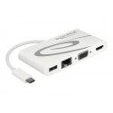 Delock - Retail Pack - dokovací stanice - USB-C 3.1 - VGA, HDMI - GigE