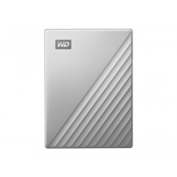 WD My Passport Ultra WDBC3C0010BSL - Pevný disk - šifrovaný - 1 TB - externí (přenosný) - USB 3.0 (USB-C konektor) - AES 256 bitů - stříbrná