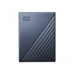 WD My Passport Ultra WDBC3C0020BBL - Pevný disk - šifrovaný - 2 TB - externí (přenosný) - USB 3.0 (USB-C konektor) - AES 256 bitů - modrá