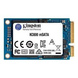 Kingston SSD 256GB KC600 mSATA 3D TLC SM2259 (ctení zápis: 550 500MB s)