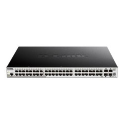 D-Link DGS 1510-52XMP - Přepínač - L3 - inteligentní - 48 x 10 100 1000 (PoE+) + 4 x 10 Gigabit SFP+ - desktop, Lze montovat do rozvaděče - PoE+ (370 W)