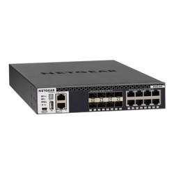 NETGEAR M4300-8X8F - Přepínač - L3 - řízený - 8 x 10 100 1000 10000 + 8 x 10 Gigabit SFP+ - proudění vzduchu zpředu dozadu - Lze montovat do rozvaděče