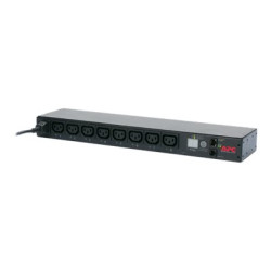 APC Switched Rack PDU AP7920B - Pásek na rozvod silnoproudu - AC 200 208 230 V - 2300 VA - Ethernet - vstup: IEC 60320 C14 - výstupní konektory: 8 (power IEC 60320 C13) - 1U - 19" - černá - pro P N: SMTL1000RMI2UC, SMX1000C, SMX1500RM2UC, SMX1500RM2UCNC, SMX750C, SMX750CNC