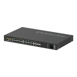 NETGEAR AV Line M4250-26G4F-PoE+ - Přepínač - L3 - řízený - 24 x 10 100 1000 (PoE+) + 2 x 10 100 1000 + 4 x 1000Base-X SFP - proudění vzduchu ze strany na stranu - Lze montovat do rozvaděče - PoE+ (300 W)