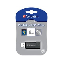 VERBATIM Store 'n' Go PinStripe 8GB USB 2.0 černá