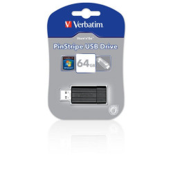 VERBATIM Store 'n' Go PinStripe 64GB USB 2.0 černá