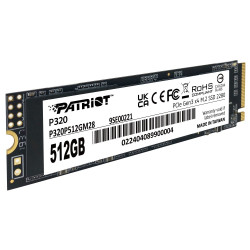 PATRIOT P320 512GB SSD Interní M.2 PCIe Gen3 x4 NVMe 1.3 2280