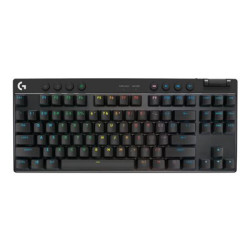 Logitech G PRO X TKL - Klávesnice - hraní - podsvícení - Bluetooth, 2.4 GHz - QWERTY - US mezinárodní - klávesový spínač: Tactile - černá