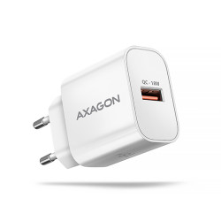 AXAGON ACU-QC18W, nabíječka do sítě 18W, 1x port USB-A, QC3.0 AFC Apple, bílá