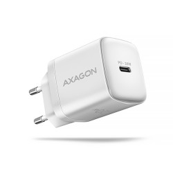 AXAGON ACU-PD20W, nabíječka do sítě 20W, 1x port USB-C, PD3.0 PPS QC4+ AFC Apple, bílá