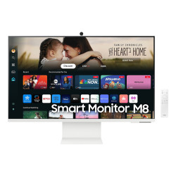 Samsung Smart M8 LS32DM801UUXDU LCD VA/PVA/MVA 32" 3840 x 2160 4ms 400nitů 3000:1 60Hz  Repro Pivot USB-C Webcam Bílá 