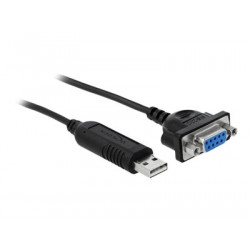 Delock - Sériový kabel - USB (M) do DB-9 (F) - 1.8 m - černá