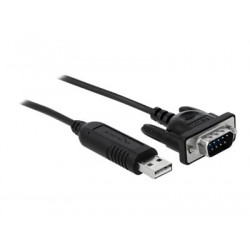 Delock - Sériový kabel - USB (M) do DB-9 (M) - 1.8 m - černá