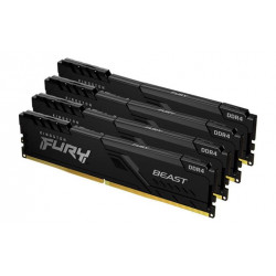 KINGSTON 128GB 3600MHz DDR4 CL18 DIMM (Kit of 4) FURY Beast Black