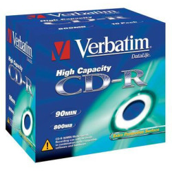 VERBATIM CD-R(10-Pack)Jewel EP DL 40x 90min 800MB