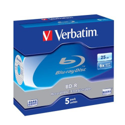 VERBATIM BD-R SL(5-pack)Blu-Ray Jewel 6x 25GB