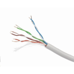 GEMBIRD UTP kabel, Cat5e, drát 305m, 24AWG, PVC, šedý