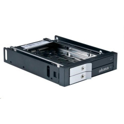 AKASA HDD box Lokstor M21, 2x 2.5" SATA HDD SSD do 3.5" interní pozice, černá