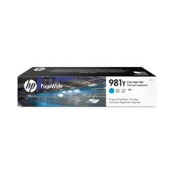 HP 981Y Extra High Yield Cyan Original PageWide Cartridge (16,000 pages)