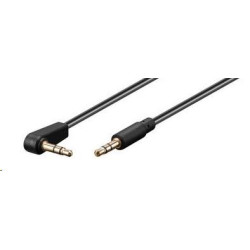 PREMIUMCORD Kabel Jack 3,5mm - 3,5mm konektor 90° M M 1m