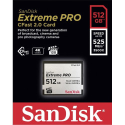 SanDisk CFAST 2.0 512GB Extreme Pro (525 MB s VPG130)