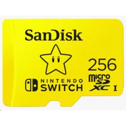 SanDisk MicroSDXC karta 256GB for Nintendo Switch (R:100 W:90 MB s, UHS-I, V30,U3, C10, A1) licensed Product,Super Mario