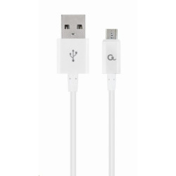 GEMBIRD Kabel CABLEXPERT USB 2.0 AM na MicroUSB kabel (AM BM), 1m, bílý