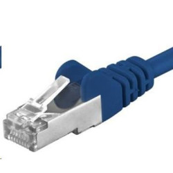 PREMIUMCORD Patch kabel CAT6a S-FTP, RJ45-RJ45, AWG 26 7 1,5m modrá