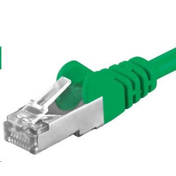 PREMIUMCORD Patch kabel CAT6a S-FTP, RJ45-RJ45, AWG 26 7 1,5m zelená