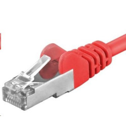 PREMIUMCORD Patch kabel CAT6a S-FTP, RJ45-RJ45, AWG 26 7 1,5m červená