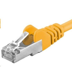 PREMIUMCORD Patch kabel CAT6a S-FTP, RJ45-RJ45, AWG 26 7 1,5m žlutá