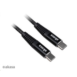 AKASA kabel napájecí Type-C na Type-C, 100W, 1m, černá