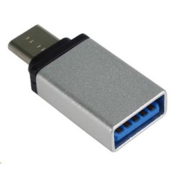 PREMIUMCORD Adaptér USB 3.1 C male - USB 3.0 A female, stříbrný, OTG