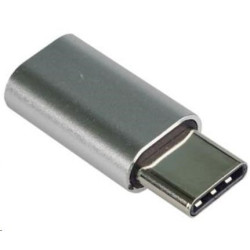 PREMIUMCORD Adaptér USB 3.1 C male - USB 2.0 Micro-B female, stříbrný