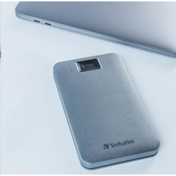 VERBATIM externí HDD 2.5" 2TB, Executive Fingerprint Secure, USB 3.2 Gen 1 USB-C, šedá