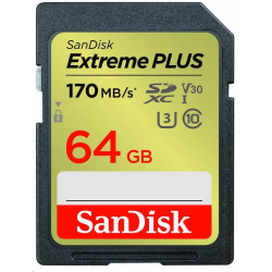 SanDisk SDXC karta 64GB Extreme PLUS (200 MB s Class 10, UHS-I U3 V30)