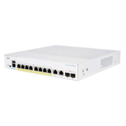 Cisco switch CBS350-8P-2G, 8xGbE RJ45, 2xGbE RJ45 SFP, fanless, PoE+, 67W - REFRESH