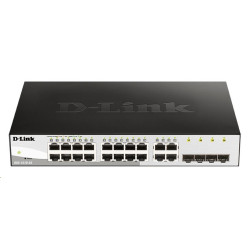 D-Link DGS-1210-20 20-port Gigabit Smart+ Switch, 16x GbE, 4x RJ45 SFP, fanless