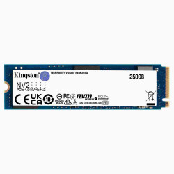 Kingston SSD 250GB NV2 M.2 2280 NVMe™ PCIe Gen (R: 3000MB s; W:1300MB s)