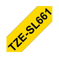 BROTHER TZESL661 - kazeta TZ šířky 36mm, lamino TZE-SL661, žlutá černé písmo