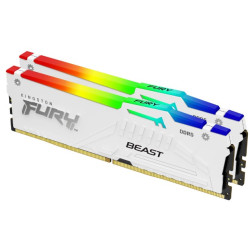 KINGSTON DIMM DDR5 (Kit of 2) FURY Beast White RGB EXPO 64GB 5600MT s CL36