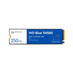 WD BLUE SSD NVMe 250GB PCIe SN580,Gen4 , (R:4000, W:2000MB s)