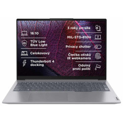 Lenovo ThinkBook 16 G7 IML 16" U7-155U 16 GB 1 TB Intel Graphics 4-Cores iGPU Windows 11 Pro Šedá