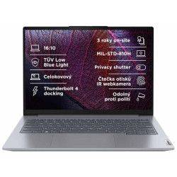 Lenovo ThinkBook G7 IML 14" U7-155H 16 GB 1 TB Intel Arc 8-cores iGPU Windows 11 Pro Šedá