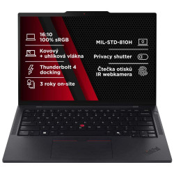 Lenovo ThinkPad T14s Gen 5 14" U7-155U 32 GB 1 TB Intel Graphics 4-Cores iGPU Windows 11 Pro Černá