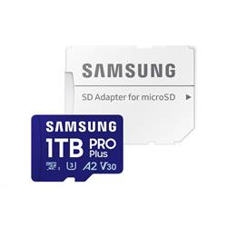 Samsung paměťová karta 1TB PRO Plus micro SDXC CL10 U3 (č z: až 180 až 130MB s) + SD adaptér